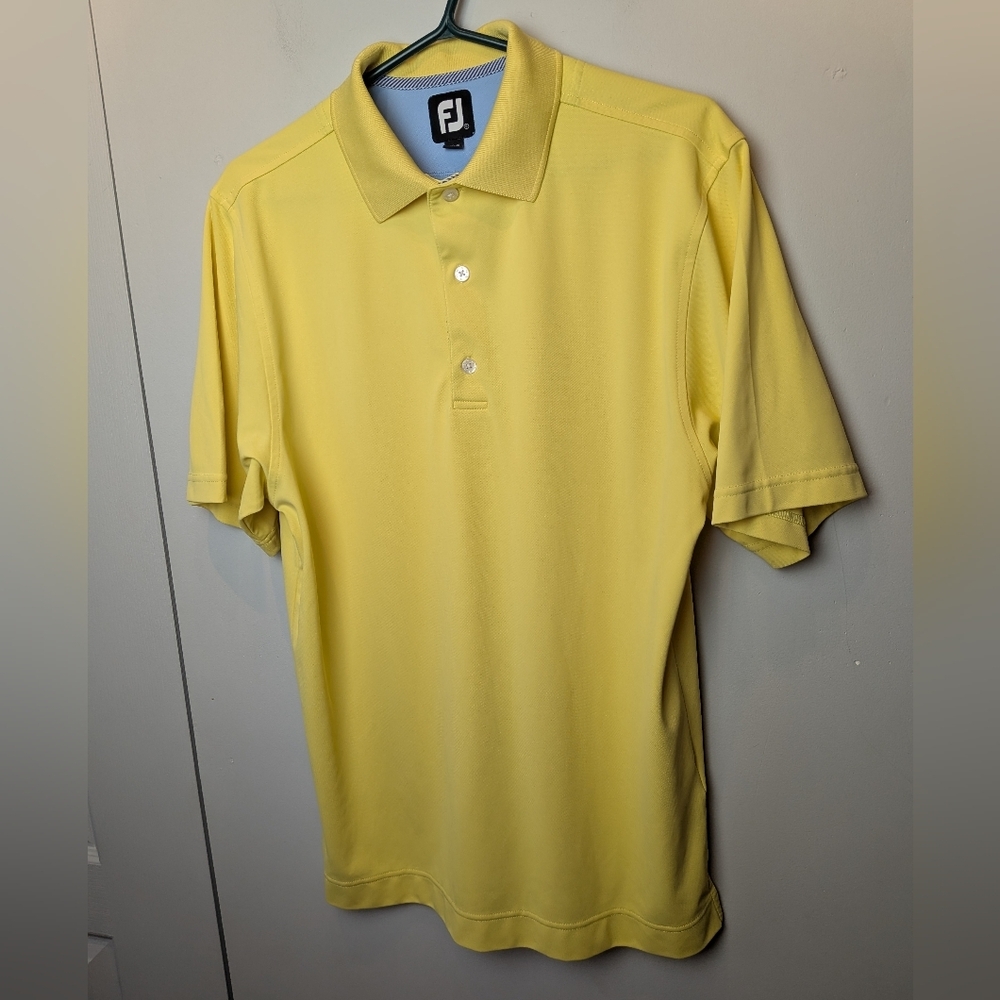 FOOTJOY Men Golf Polo Size Small Yellow Color Activewear